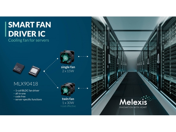 Melexis Innovation release: No code single coil driver chip, help server cooling fan efficient upgrade